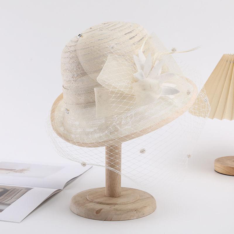 Summer lace breathable sun hat women's mesh flower pot hat sun hat fashion versatile crimped top hat