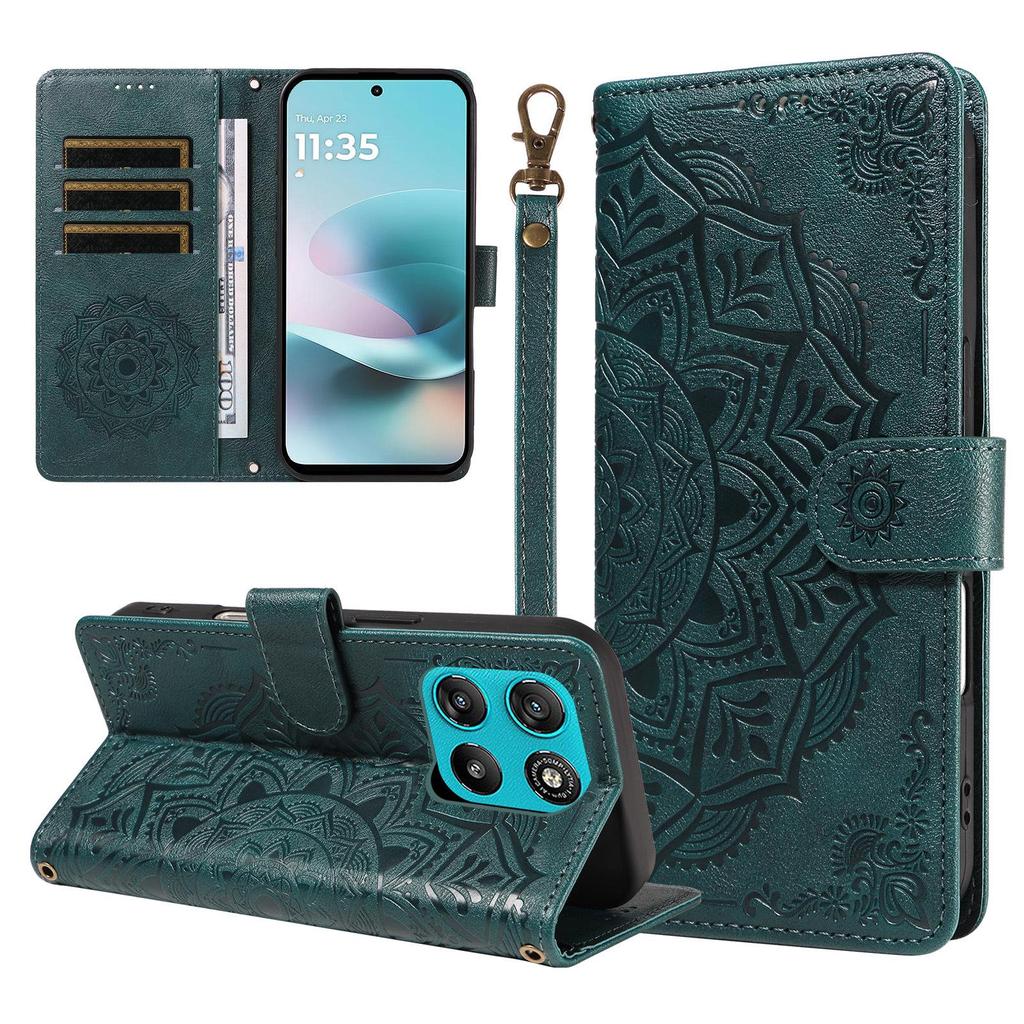 Compatible with Google Pixel 11 Pro XL Embossed Mandala Flip Case with Card Slot