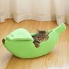 Cute Pet Sleeping Basket Durable Cozy Cat Mat Soft Banana Shape Cat Bed  Cat Supplies