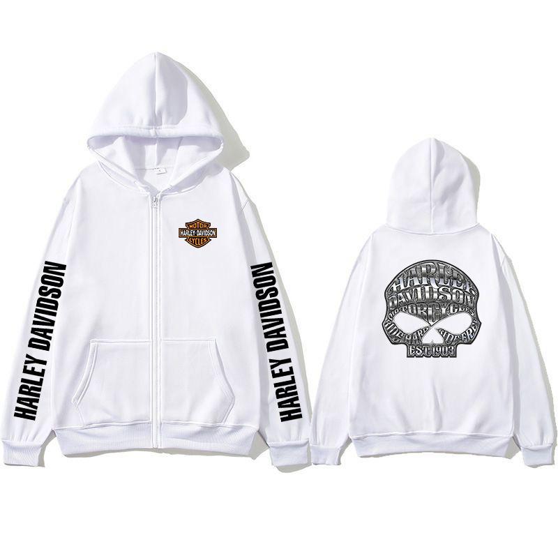Motorcycle Hooded Sweatshirt Spring Man Printing Zipper Hoodie Outdoor Sports Loose Ventilate