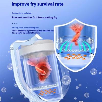 Schwimmende Fischzuchtbox Kunststoffnetzdesign Sicheres aquatisches Habitat Isolationstanks für Jungfische Garnelen Einfache Aufbauten Kompakte