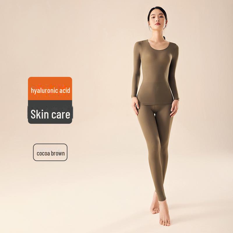 Seamless Ladies' Autumn Skin-Beautifying Tops & Pants Suit