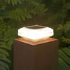Waterproof Solar Post Light Solar Powered White / Warm Light LED Pillar Cap Lights Square Lighting Fence Deck Column Lamp