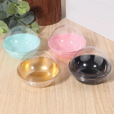 50Pcs Cake Packaging Box Set Transparent Plastic Mini Cupcake Boxes with Secure Lid Bakery Gift Box for Small Cakes Pastries Desserts Cookies