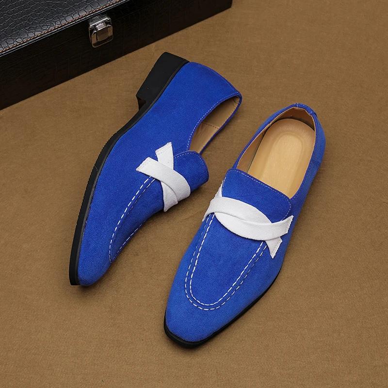 

Leather Men Casual Shoes New Men s Shoes Luxury Brand Mens Loafers 2024 Breathable Slip on Italian Driving Shoes Plus Size 48 38 синий