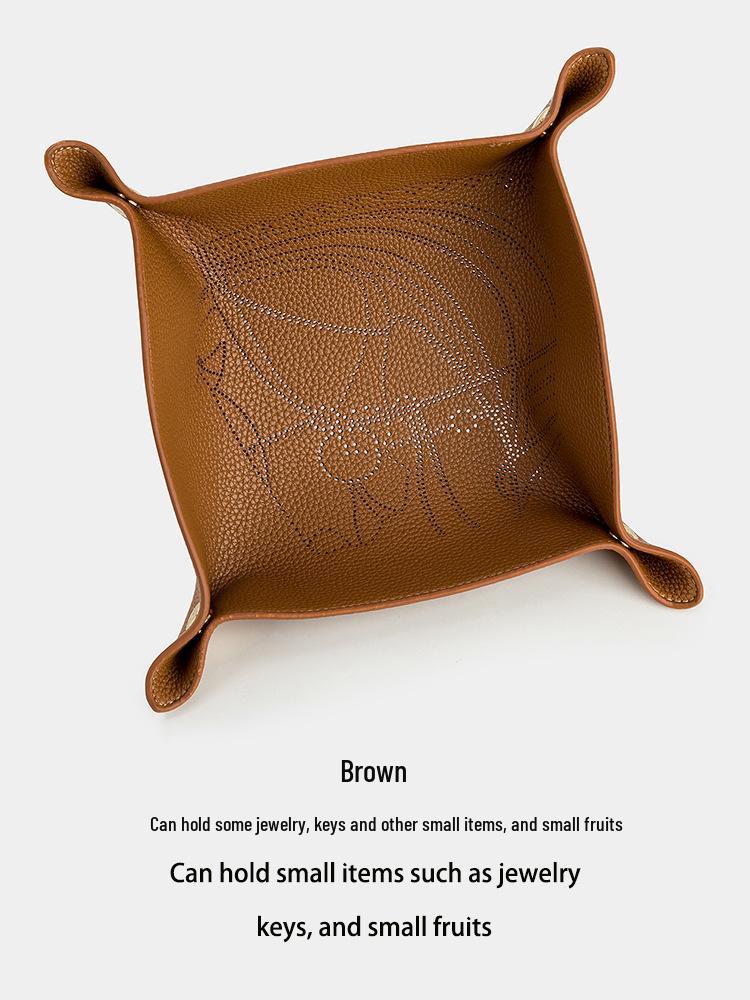 Luxury Horse Head Leather Jewelry Tray