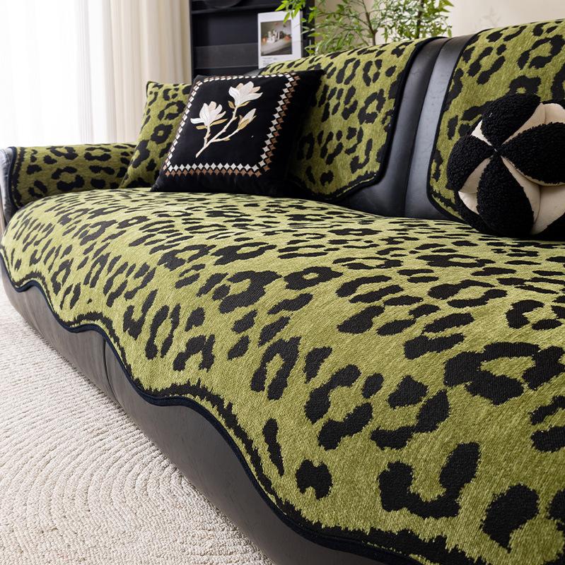 Light Luxury High-End Leopard Print Sofa Cushion, Universal Non-Slip Seat Cushion In All Seasons,  New Sofa Cover Cover Cloth Towel