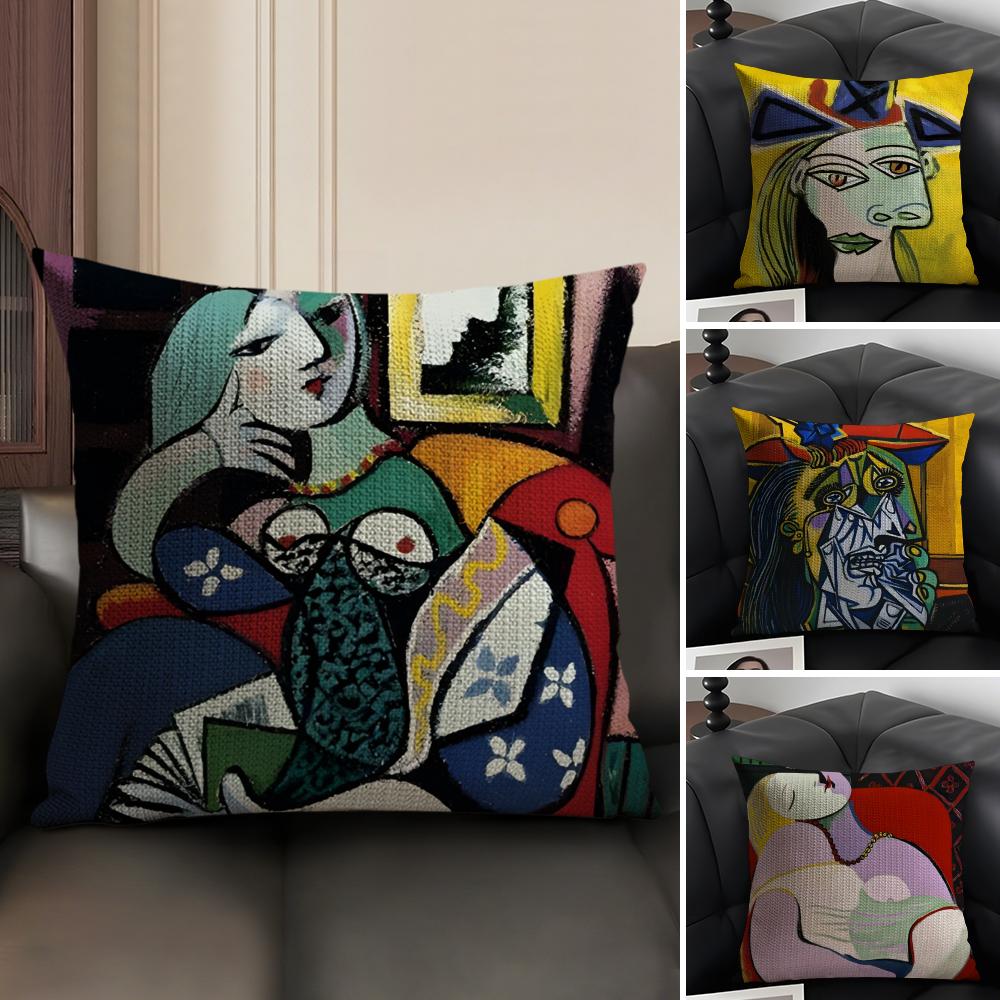 Legend Art Artist P-Pablo Picasso Pillow Case Pattern Printed Pillowcase For Living Room Sofa Cushion Cover & Bedroom Decor