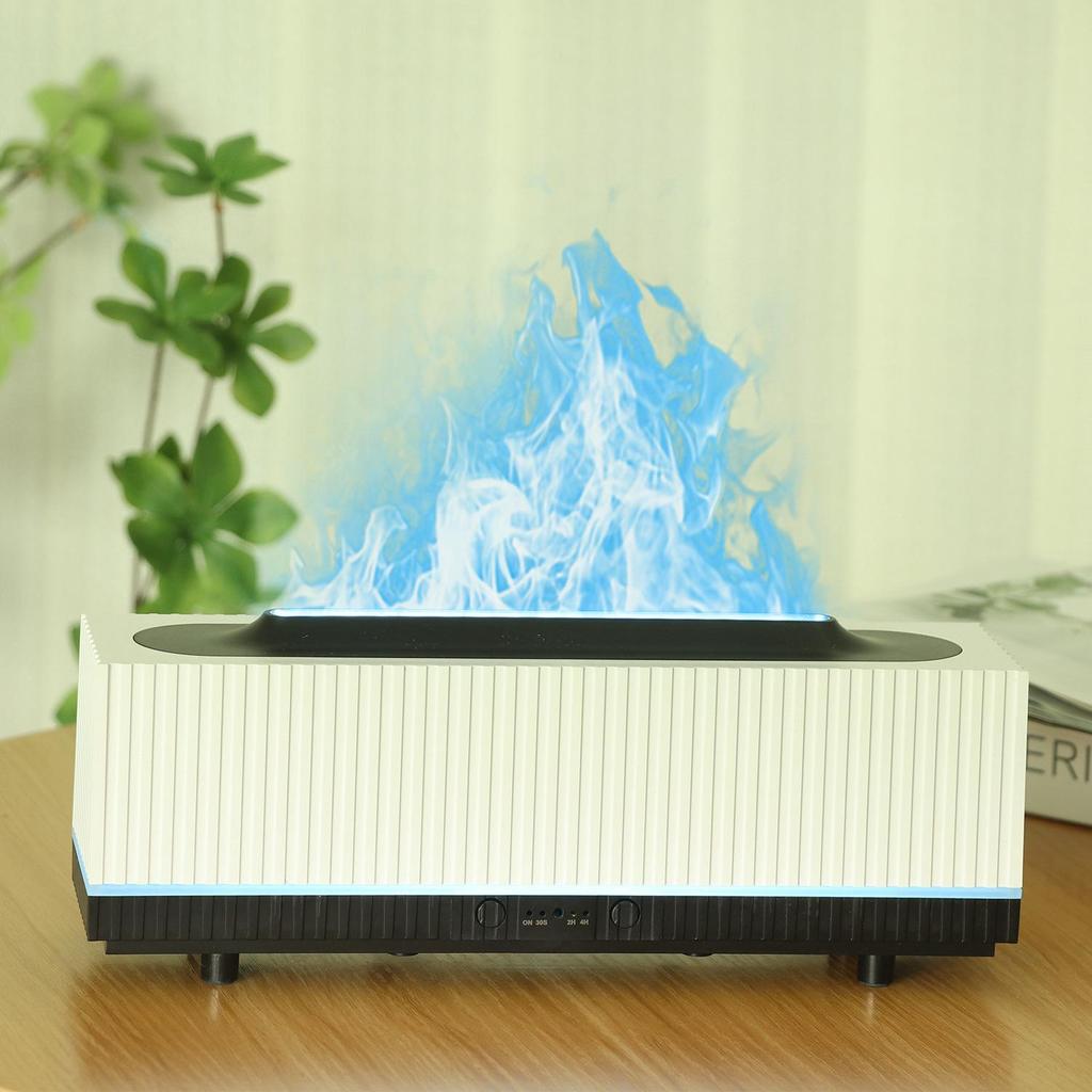 3D Flame Aromatherapy Humidifier for Home, Bedroom & Office - Quiet, Essential Oil Compatible, Desktop Air Atmosphere Enhancer