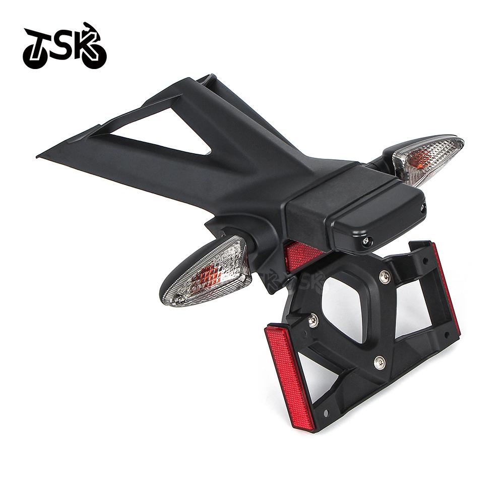 Motorcycle Fender Rear License Number Plate Tail Frame Holder Bracket with License plate Light For BMW S1000RR 2008-2018 S1000R