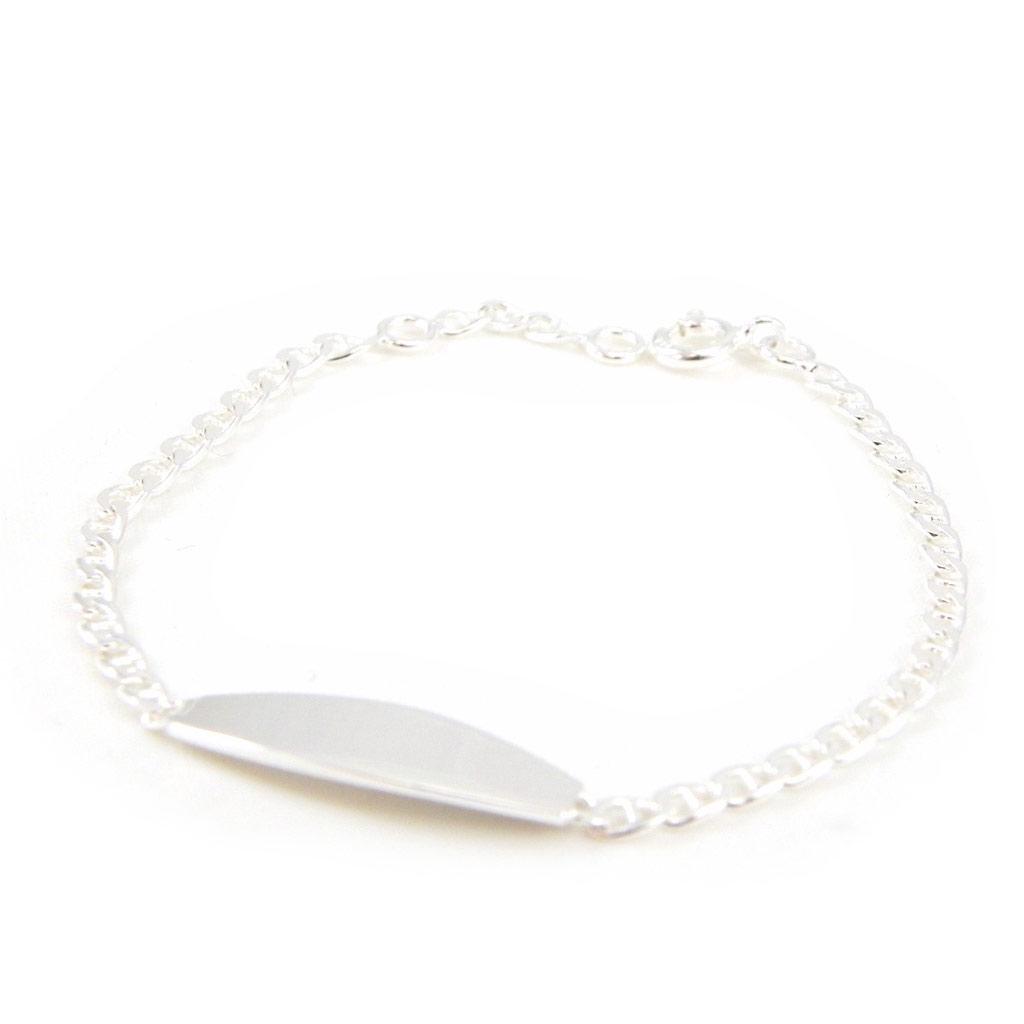 Les Trésors De Lily [G1736] - Silver 'Bambino' Bracelet - 15 Cm - 20x7 Mm