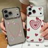 Colorful Heart Pattern Phone Case For iPhone 17e 17 16 15 Pro Max 14 13 Pro 16 Shockproof Clear Soft Card Slot Pocket Back Cover