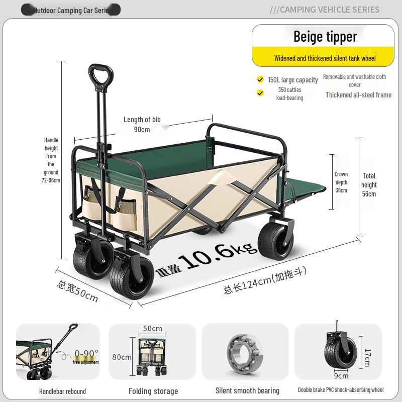 Portable Folding Camping Trolley Cart