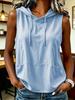 Women S Sleeveless Hooded Casual T Shirt Summer Top