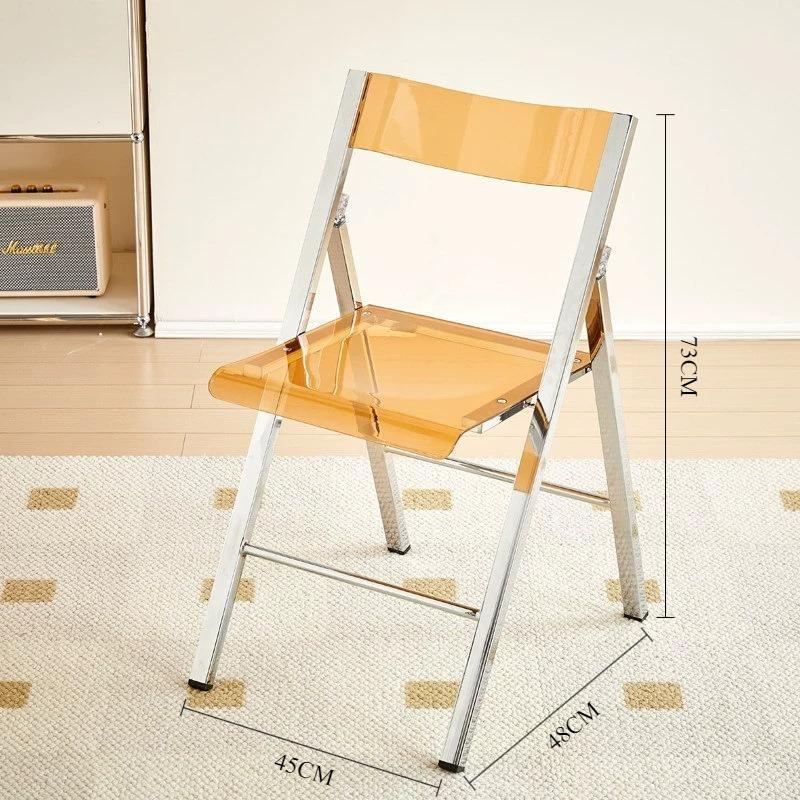 Folding Dining Chair Portable Comfortable Aesthetic Modern Dining Chairs Relaxing Backrest Chair Home Living Room Furnitures