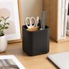Simple Bamboo Divided Pencil Storage Box Plastic Organizer Makeup Brush Holder Large Capacity Flower Vase School
