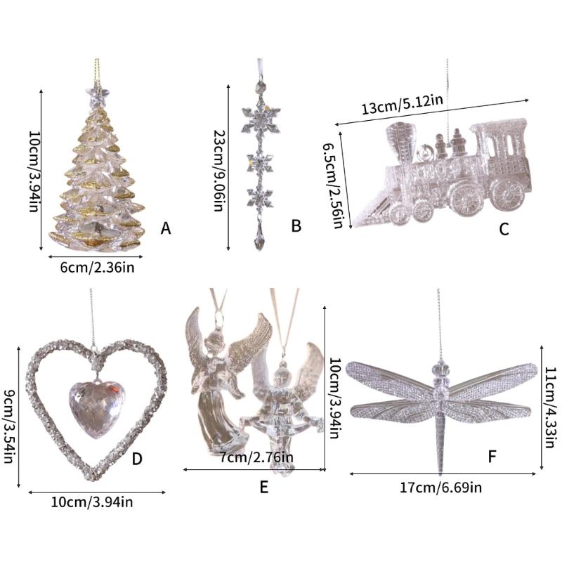 Festivale Crystal Hanging Ornament Luxurious Acrylic Christmas Hanging Decoration For Holiday Ambianc Enhancers