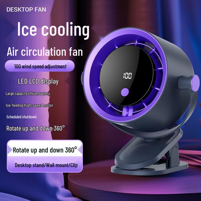 Portable High-Speed Smart Digital Display Fan for Desktop and Tabletop Use