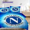 SSC Neapol Vzor Povlečení Sada Prošívaných Dek Quilt Cover Povlak na Polštář Domácí Dekorace Dárek k Narozeninám (1 * povlak na peřinu + 2 * povlak na polštář, bez jádra)
