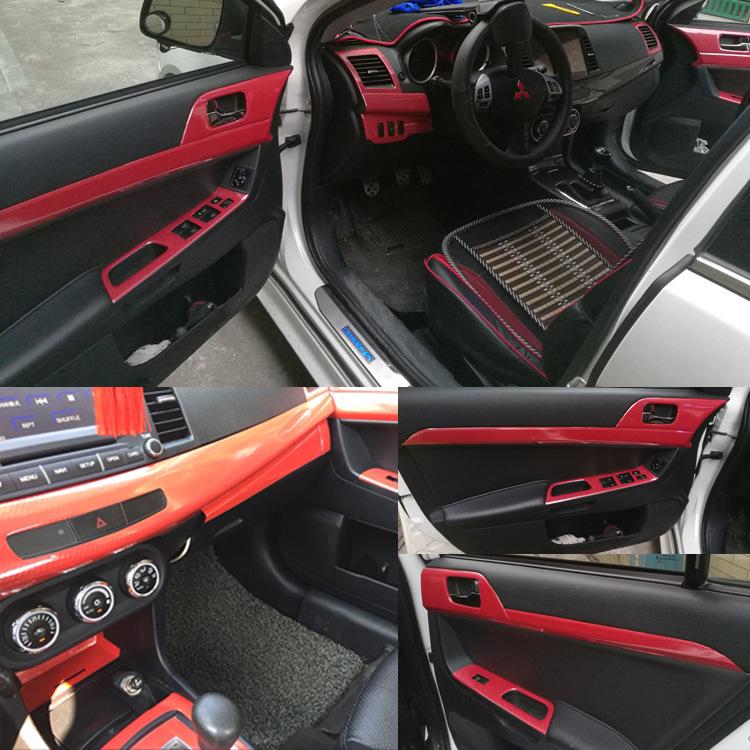 Lancer Interior Carbon Fiber Console & Shift Stickers