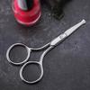 Stainless Steel Round Head Nose Hair Scissors Thickened Non-slip Makeup Eyebrow Trimmer Convenient Beard Scissors