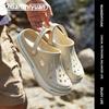 Warm Edge Outer Wear Hole Shoes Summer Driving Wading Beach Breathable Non-slip Dual-purpose Bag Head Thick Bottom Cool Slippers