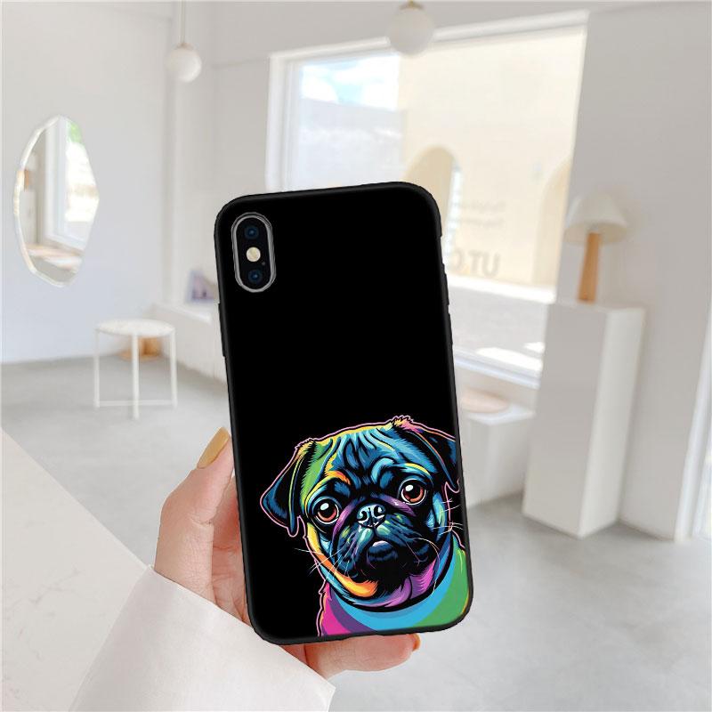 LO27 Cute Pug Dog Soft Shell Phone Case for Samsung Galaxy Note 10 20 S23 S24 S25 Ultra FE Plus Edge Lite A02S A35 A07 A17