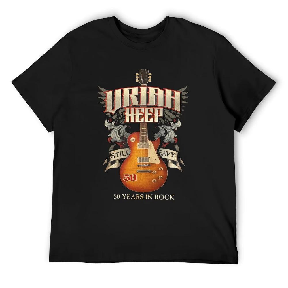 Uriah Heep 50. 2 T-Shirt Schnelltrocknende Hemden Grafik-T-Shirt Große Größen Große Größen Herren Weißes T-Shirt Übergroßes T-Shirt