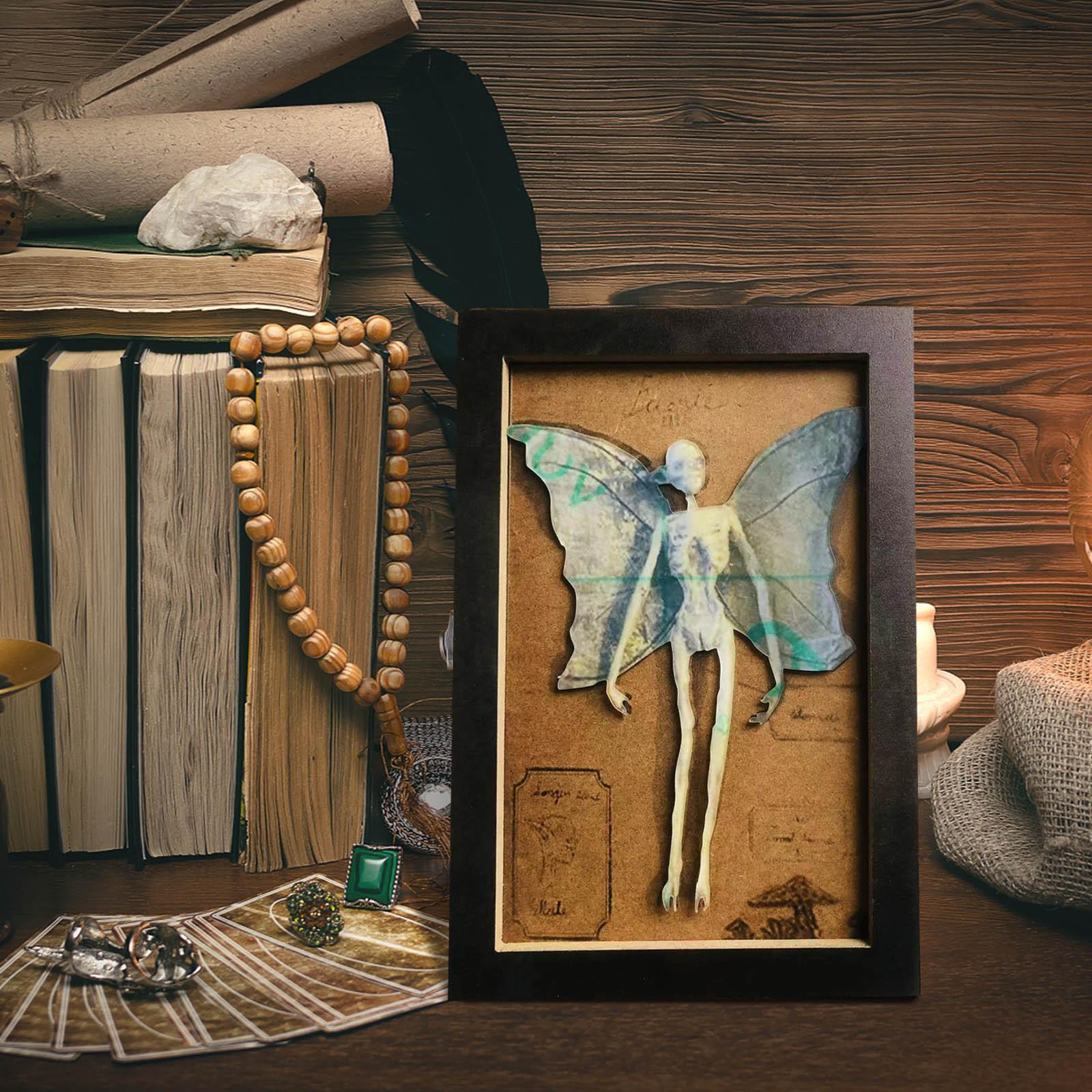 

Проклятые предметы, коробка с мертвой тенью, витрина, жуткий мумифицированный труп ручной работы, художественный орнамент One Size