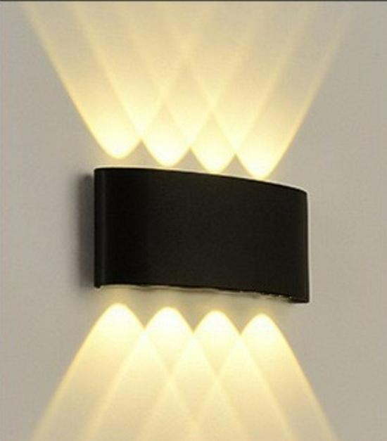 Kaiqi Minimalistische LED Außenwandleuchte Up/Down, Doppelkopf Wasserdichte Außenbeleuchtung.