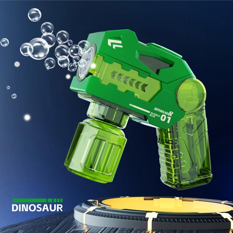 Automatic Bubble Gun Electric Shark Space Children Toy Dinosaur Bubbles Blower Machine for Kids Gifts Outdoor Wedding Party Toys