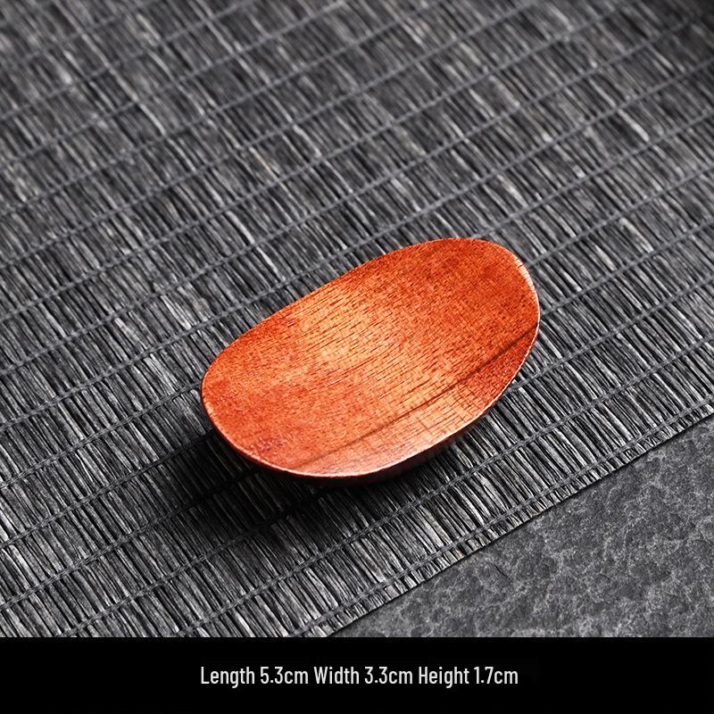 Rosewood Fish-Shaped Leaf Tea Tongs & Chopstick Rest