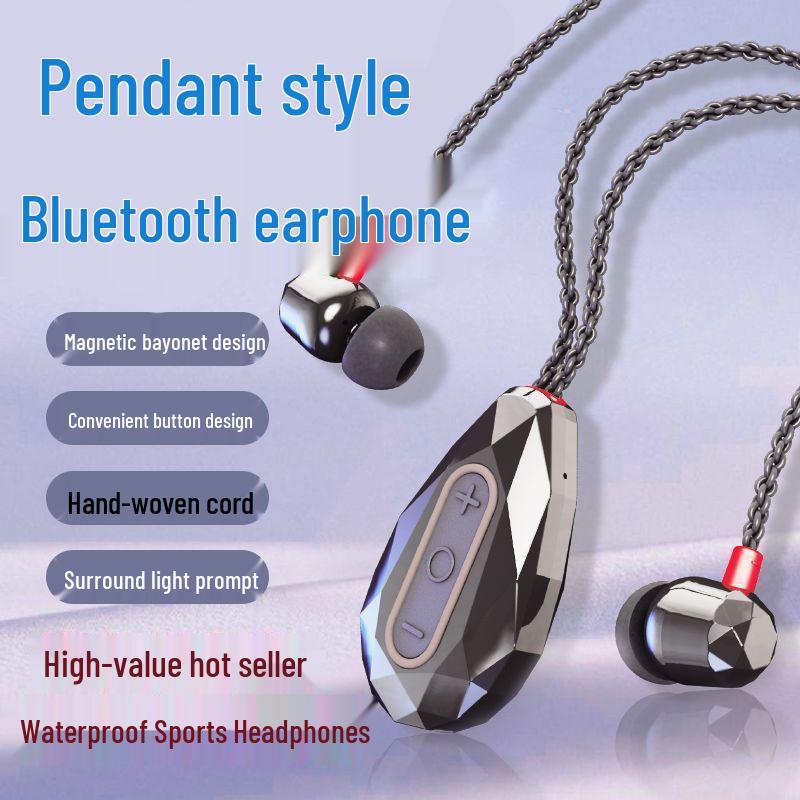 

2025 Pendant Bluetooth Earphones - Wireless Neck-Hanging, Long Battery Life, High Sound Quality, Sports Waterproof & Sweatproof Basic: Regular Sound + 89H Battery