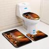 Thanksgiving Bathroom Toilet Three-Piece Floor Mat Doormat Bathroom Carpet