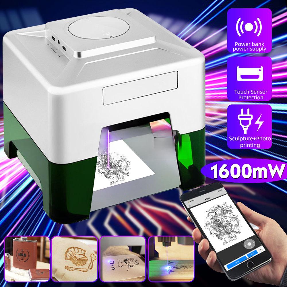 1600MW Mini bluetooth Engraver DIY Logo Printer Mini  Laser Engraving Carver Machine