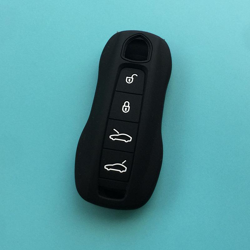 4button silicone car key cover case for Porsche Panamera Macan Cayman 911 981 Boxster 981 Cayenne 92A Carrera 911 991 918 key