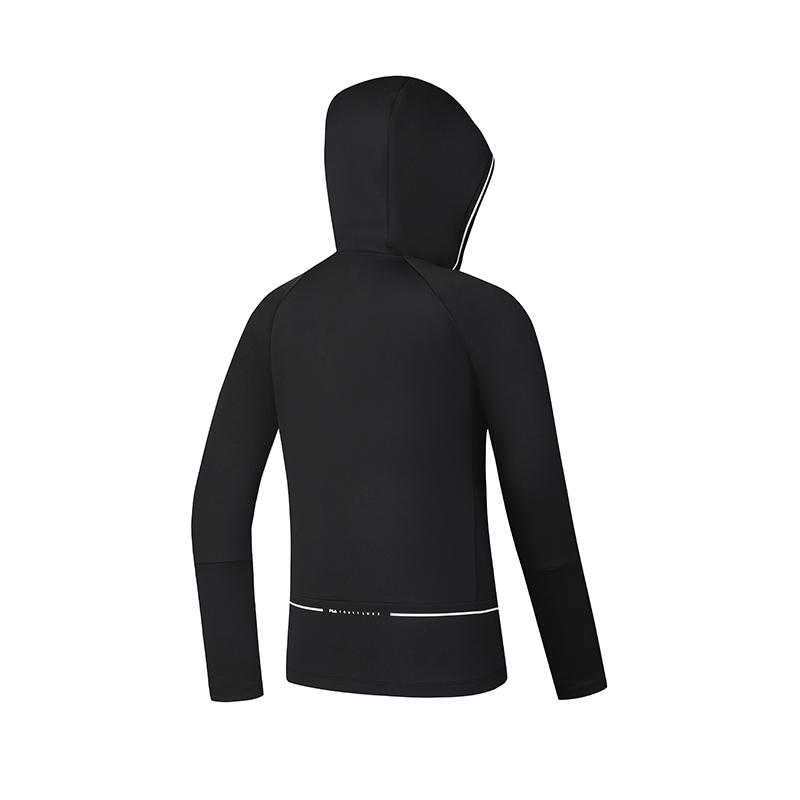 Fila Athletics Tennis Versatile Zip-Up Hoodie Women Hoodies Dark-Flow-Black A51W513501FBK