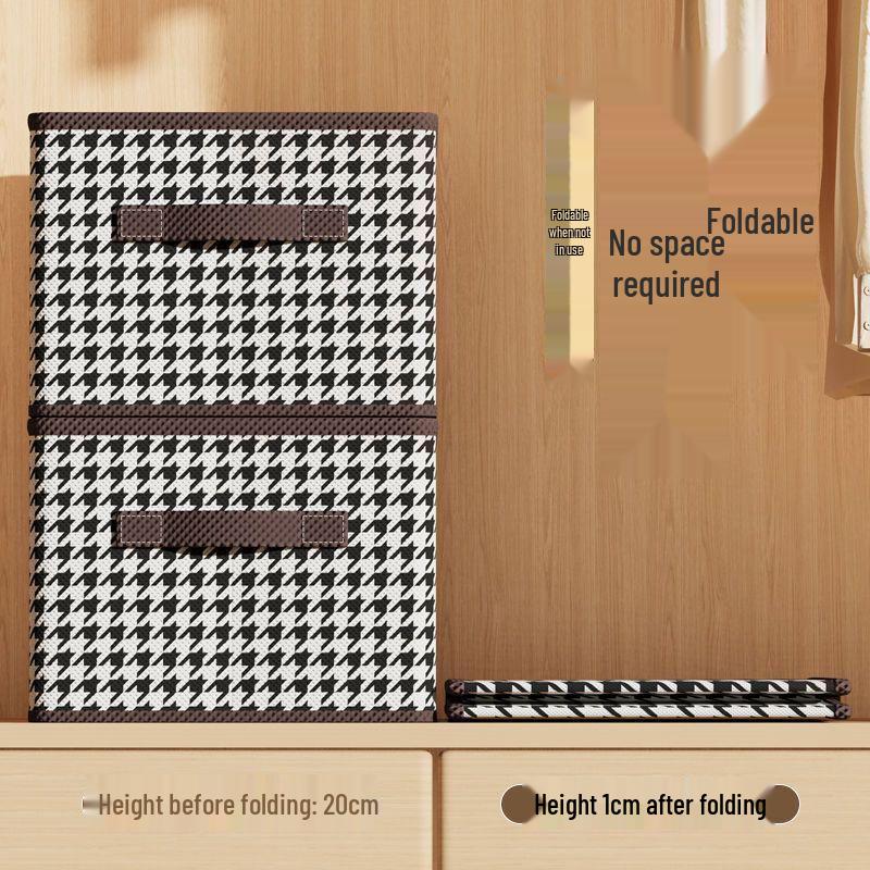 Houndstooth Foldable Drawer Organizer for Wardrobe