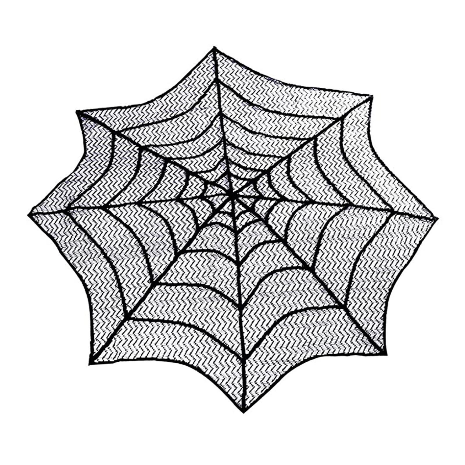

Halloween Style Horror Black Lace Table Cloth Elegant Dinning Tabletop Decoration For Home Hotel Shop