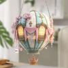 1pc Hot air balloon 2D acrylic pendant car wedding season flowers wall decoration creative romantic pendant home decor