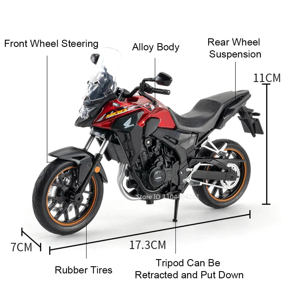 1:12 Honda Cb400x Cbr1000rr Alloy Motorcycle Model Toys Car Diecast Metal Rubber Tires Front Wheel Steering Cars Home Decoration