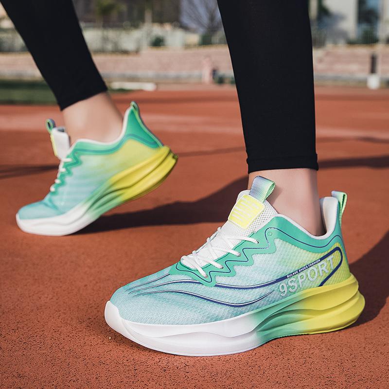 Men’s Contrast Color Sports Basketball Shoes Running Sneakers Shoes Students Over Sized Jogging Shoes