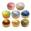 Bun Squeeze Toy Cute Bun Stress Reliever Realistic Simulated Bun Shape Toy with Cute Expressions Sensory Fidget Toy