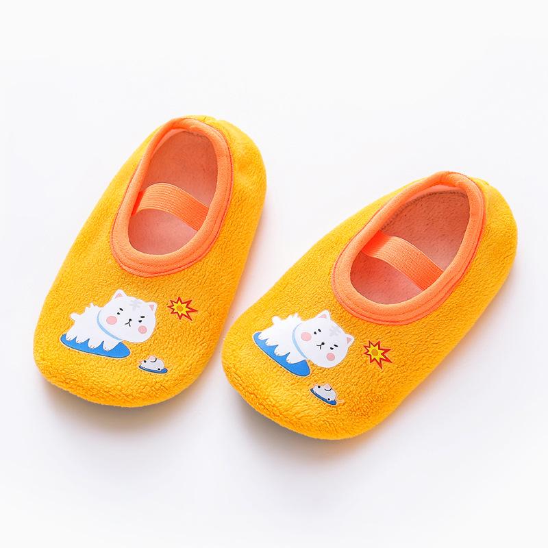 Baby Walking Shoes and Socks, Children's Indoor Anti-slip Soft-soled Fleece Floor Socks, Thick Infant and Toddler Shoes and Socks