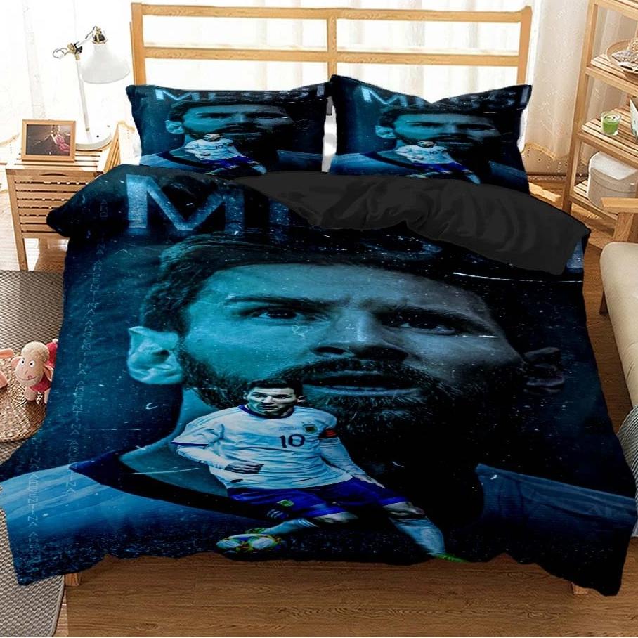 Lionel Messi Bedding set Football Star Duvet Cover Set Bedding Set King Queen Double Twin Size Comforter Cover Set For Decor