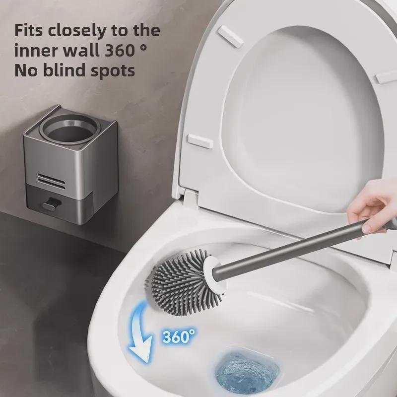 Universal Silicone Toilet Brush Head for Effective Bathroom Cleaning