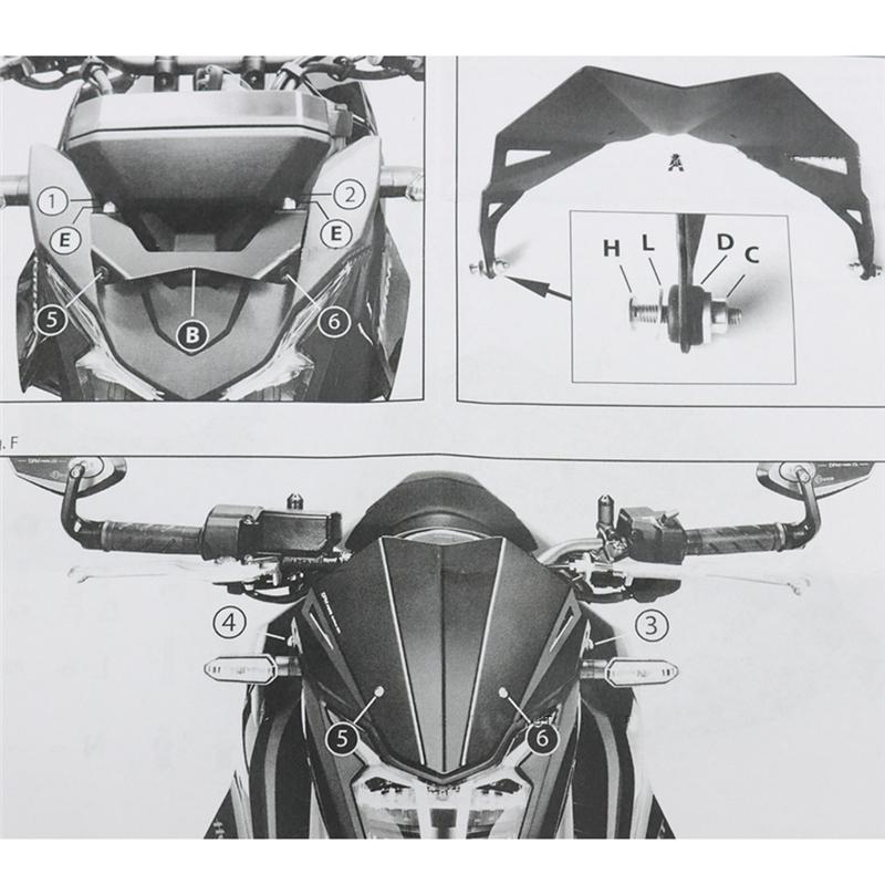 Motorcycle Windshield Wind Screen Shield Motorcycle Accessories Aluminum Black For Honda CB750 HORNET Cb 750 Hornet