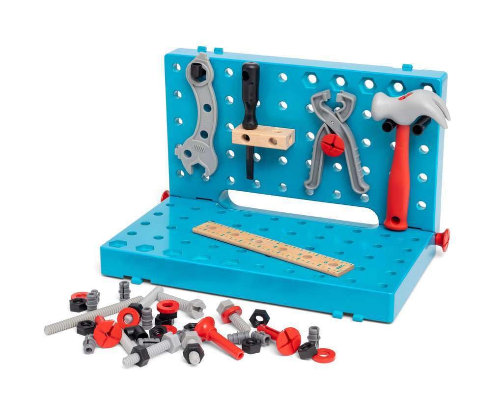BRIO Builder Working Bench 34596 Ages 3 and up Tool Play Toy Educational Toy Pretend Blue "59 Pieces" (Carpenter Play)