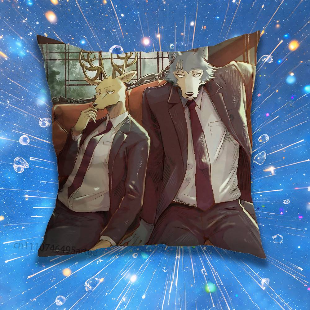 Drama Anime BEASTARS Pillow Case For Home Bedroom Car Office Decoration Living Room Sofa Cushion Cover Suitable
