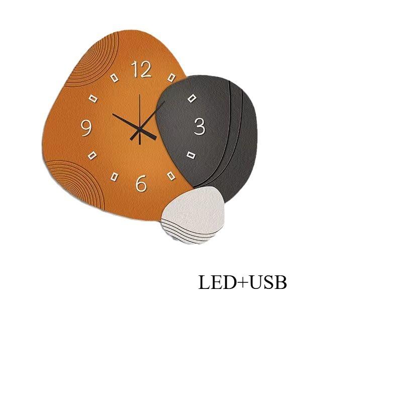 

Светодиодные настенные часы Модные простые современные декоративные настенные часы для гостиной Роскошные настенные часы для ресторана и дома 30cm чёрный